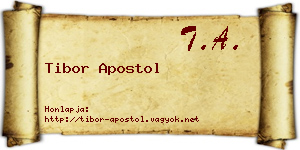 Tibor Apostol névjegykártya